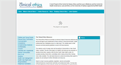 Desktop Screenshot of clinicalethics.info