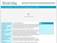 Tablet Screenshot of clinicalethics.info
