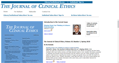 Desktop Screenshot of clinicalethics.com